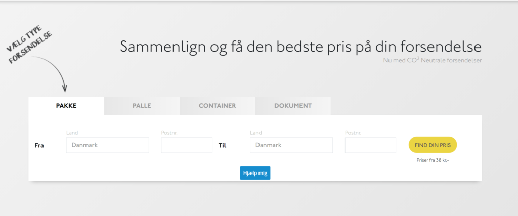 fragtpriser udland